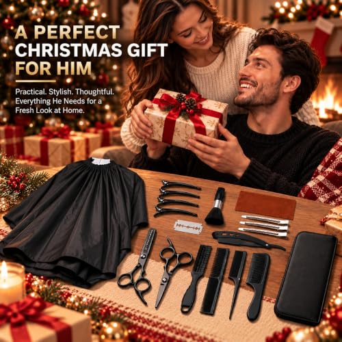 XWKJLIE 20-Piece Professional Hairdressing Scissors & Shears Kit for Barber & Home Use