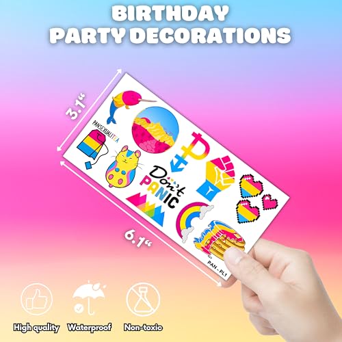 106 PCS Pansexual Rainbow Pride Temporary Tattoos
