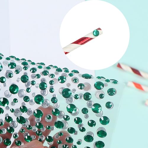 Green Crystal Face Gems - 700pcs Self Adhesive Rhinestones