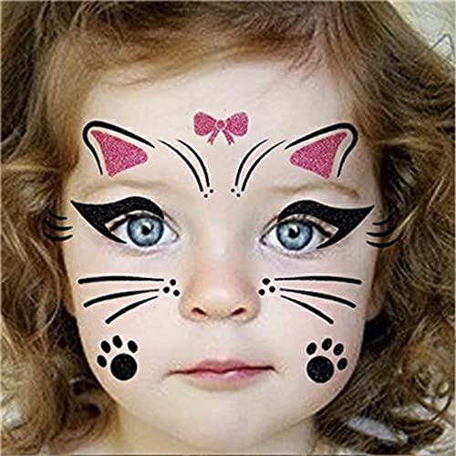 Animal Face Stickers - Leopard Cat Design (2 Sheets)