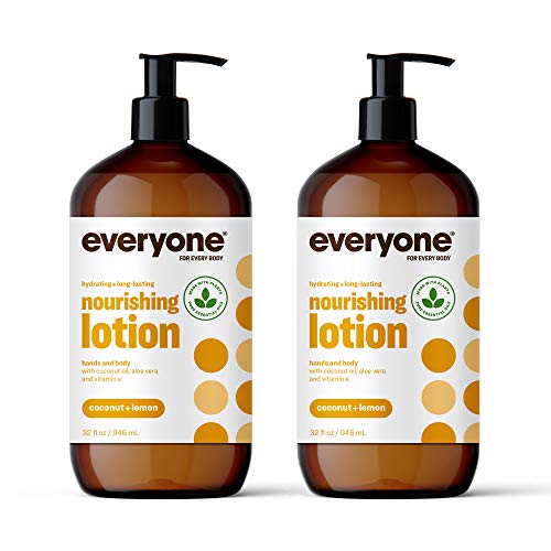 Everyone 3-in-1 Soap, Body Wash, Bubble Bath, Shampoo (32 Ounce) and Hand and Body Lotion (32 Ounce) Bundle - Coconut and Lemon