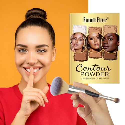 Joyeee 12-Color Contour Palette with Brush - All Skin Tones