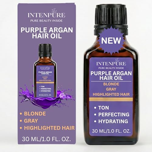 Purple Hair Oil for Blonde & Gray Hair - Argan Anti Brassy Treatment