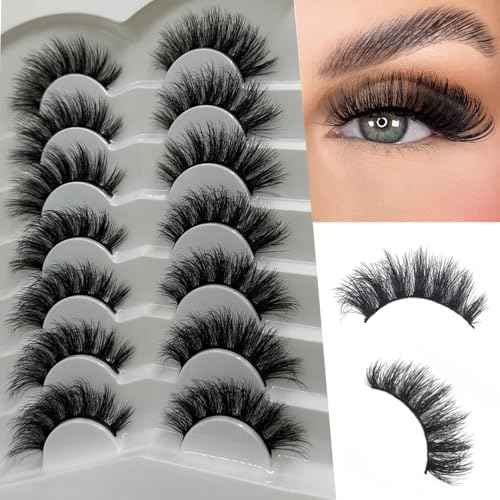 Eye Lashes Natural Look Clear Band Cat Eye False Eyelashes Fluffy Mink Fox Lashes Wispy 5D Volume Durl Lashes Strip Eyelash Extension Look
