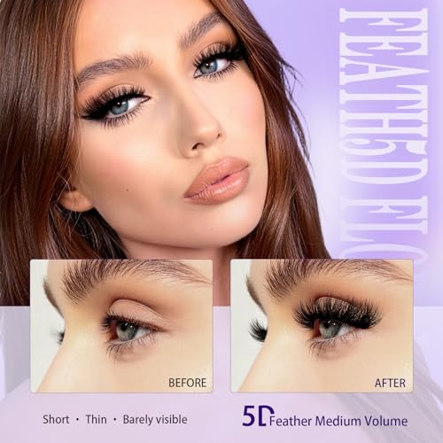 Feath5D Flora Wispy Lash Clusters Kit - C Curl 5D Fluffy