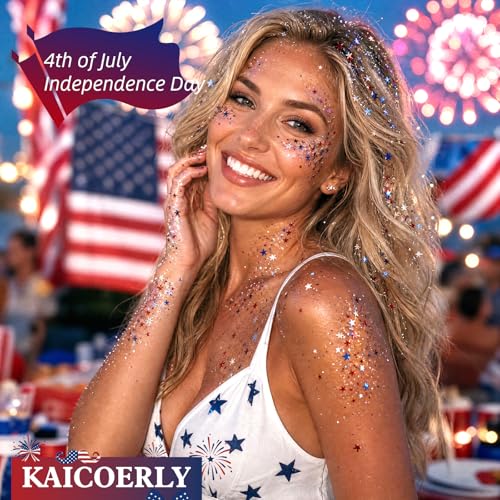 Red White Blue Glitter Stick – Patriotic Sparkle Makeup