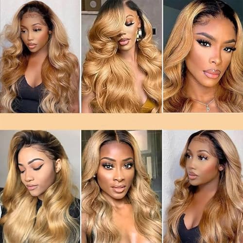Ombre Honey Blonde Human Hair Bundles Body Wave 22 24 26"