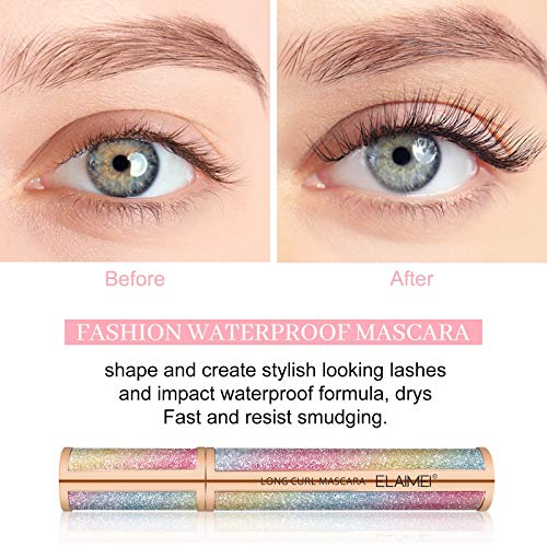 Mascara Cream Waterproof, Intense Length, Beauty Big Eye, Volume & Definition, No Smudging, No Clumping Lasting All Day, Black, Dermatologist & Ophthalmologist Tested