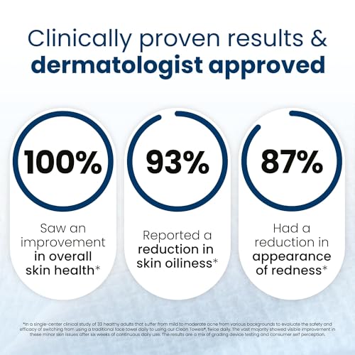 Clean Skin Club XL Face Towels - 50 Disposable Makeup Remover Wipes
