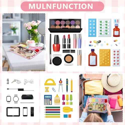 Clear Snack Bag for Travel, Chenille Letter Clear Zipper Snacks Pouch Nylon Cosmetic Bag Makeup Travel Bag for Women