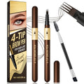 4-Tip Microblading Eyebrow Pen Waterproof Brown