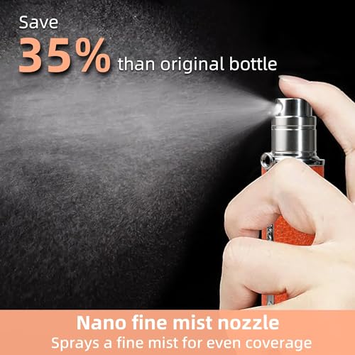Deep Blue 5ml Leather Refillable Perfume Atomiser - Leakproof, Travel Size