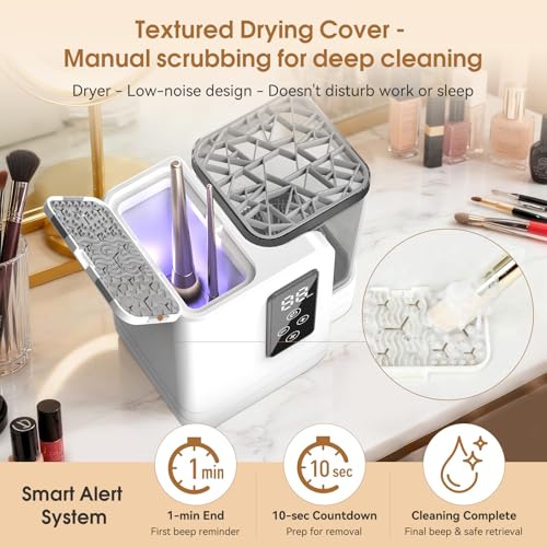 OctHope 5-in-1 Electric Makeup Brush Cleaner & Dryer Machine, USB Portable Deep Cleaning & Drying for All Brush Sizes