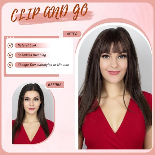 Clip-In Wispy Bangs with Temples for Women Ash Blonde