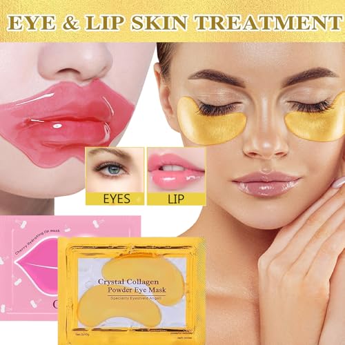 30 Pairs Lip Mask & Eye Mask,Under Eye Patches, Eye Mask for Puffy Eyes, Chapstick Bulk, Valentines Day Gifts,Galentines Gifts, Bulk Gifts for Women, Party Favors,Cheer Gifts,Mini Gifts for Women