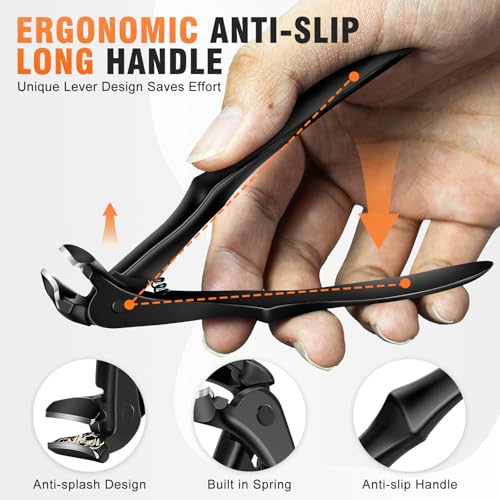 DRMODE Long Handled Toenail Clippers for Thick Nails - Seniors & Adults