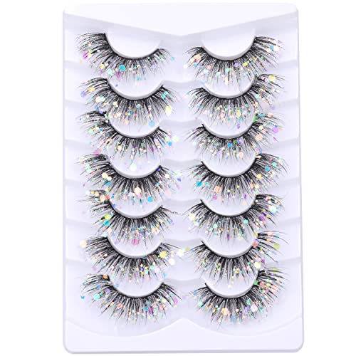 Kiromiro Glitter False Lashes Cat Eye 7 Pairs