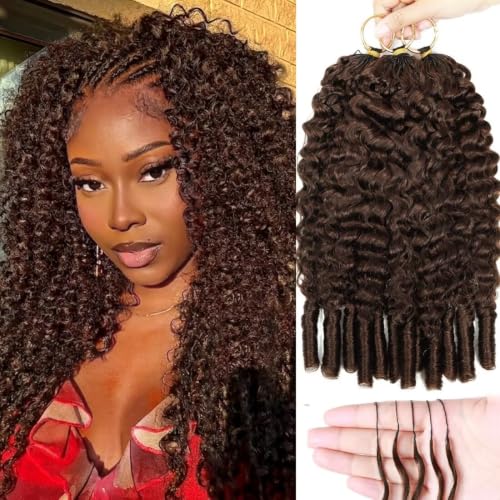 LOLLY HAIR 4# Pre-Looped Feather Human Crochet Hair 18.1 Inch, 110g, Tight Curly Spiral Knotless Protective Style
