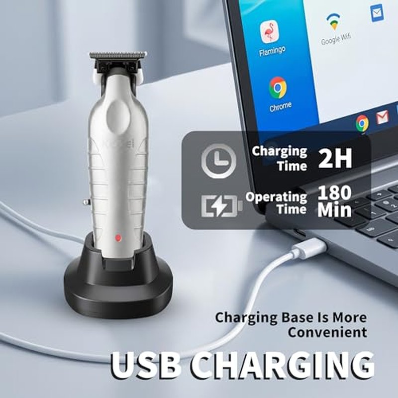 KEMEI 2099 Professional Cordless Hair Clipper with Charging Dock