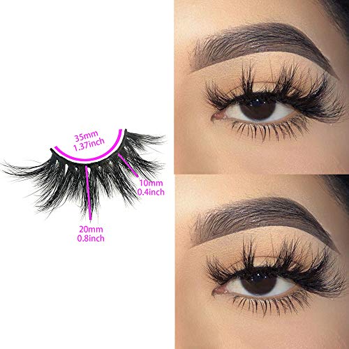 Mikiwi 3D Mink Lashes - 20mm Fluffy Dramatic, 3 Pairs