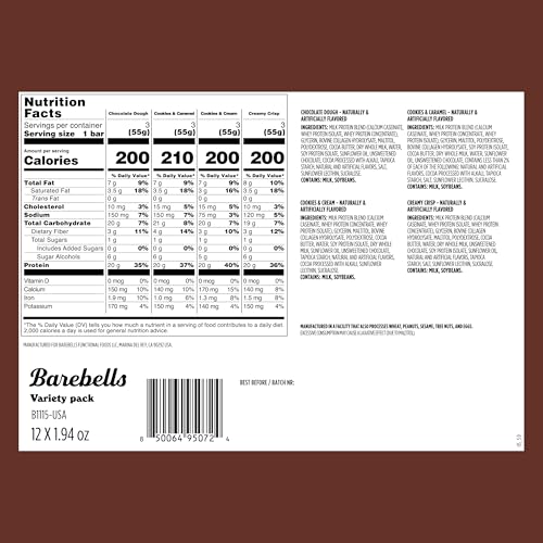 Barebells Protein Bars Variety Pack - 24 High Protein Snacks