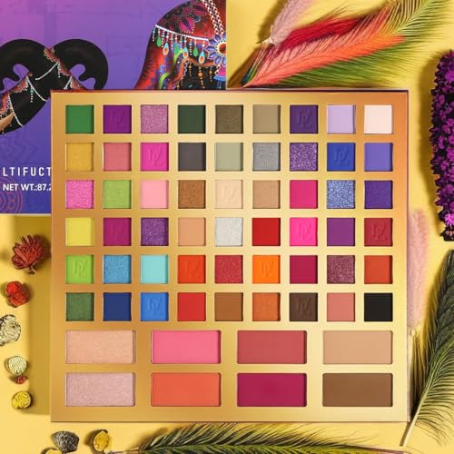 DE'LANCI 62-Color Eyeshadow Palette - Matte & Glitter