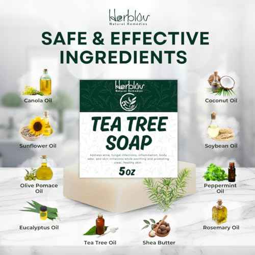 Tea Tree Soap ? Natural Defense Tea Tree Oil Soap Bar for Face & Body ? Remedy Fights Acne, Skin Irritation, and Prevents Breakouts ? Deeply Cleansing, Hydrating Cleanser for Calm, Fresh Skin
