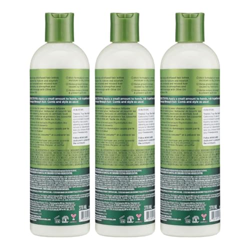 ORS Olive Oil Incredibly Rich Moisturizing Hair Lotion with Castor Oil for Strengthening 12.5 Ounces (Pack of 3)