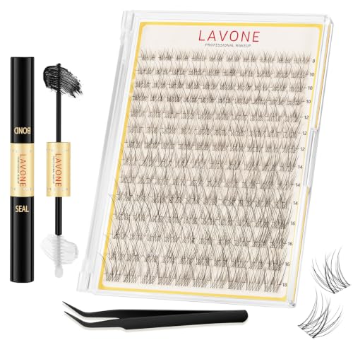 LAVONE Lash Clusters Kit D Curl 8-18mm 140Pcs Waterproof Individual Lashes - Variation THIS listing