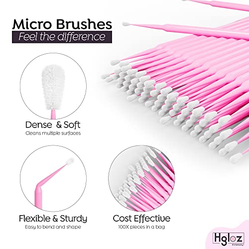 Micro Swabs for Eyelash Extensions - 500 Pack, 2mm Soft Applicators