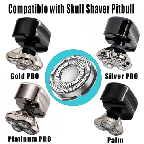Shaver Replacement Blades compatible with Skull Shaver Pitbull Gold Pro Shaver £¬Men's Electric Shaver Replacement Heads,Replacement Heads for Electric Shavers£¬8Count