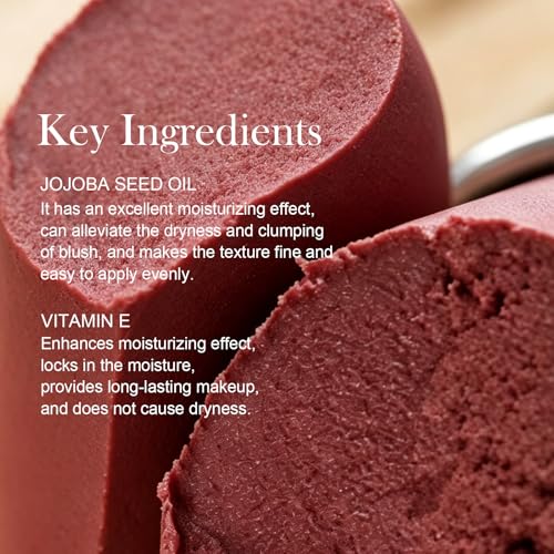 Pink Cream Blush Stick - Mousse Formula, Buildable Matte