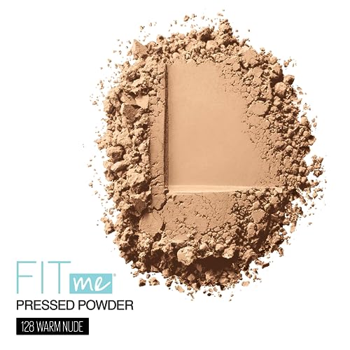 Maybelline Fit Me Matte + Poreless Pressed Face Powder Makeup & Setting Powder, Warm Nude, 1 Count