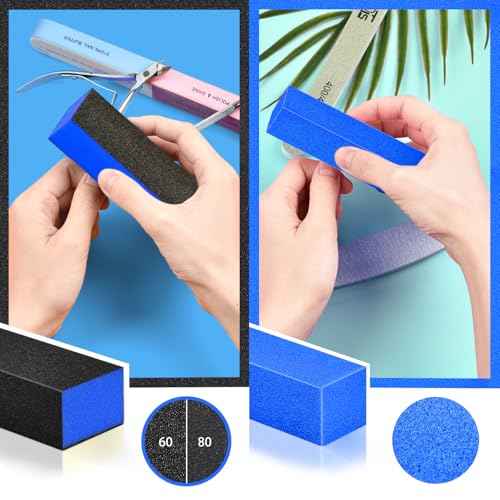 TsMADDTs Nail Manicure Kit with 3 Nail Files, 2 Buffer Blocks, Cuticle Tool with Trimmer, Pusher and Cuticle Oil for Women Nail Care