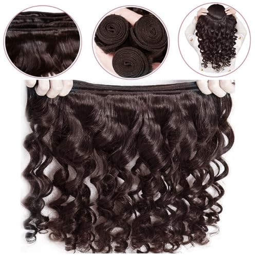 Brown Loose Wave Human Hair Bundles - 28-32 Inch #4 Extensions