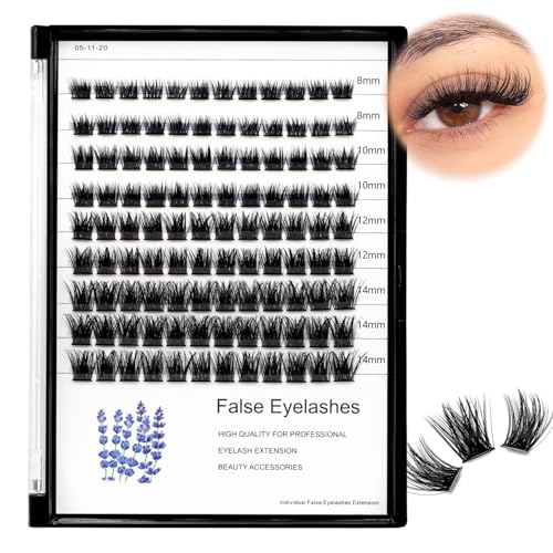 Wide Stem 5D Cluster Lashes Mixed 8-10-12-14mm D Curl
