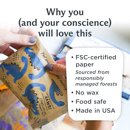 Stasher Recyclable Sealable Paper Snack Bags for Kids Lunch, 50 ct,