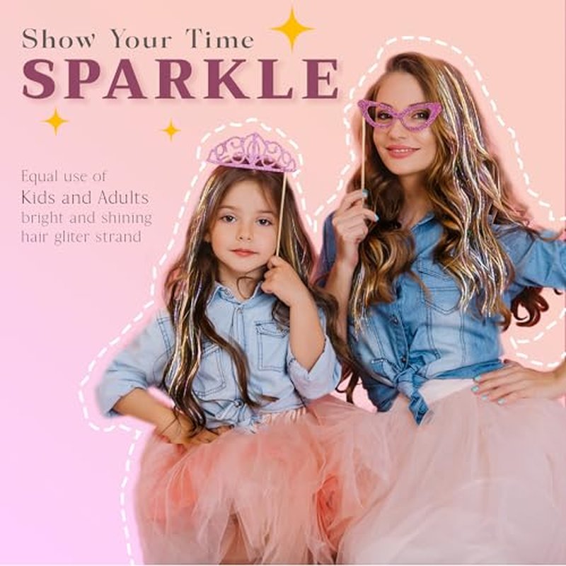 18 Colors Hair Tinsel 48 Inch Kit with Tools Heat Resistant