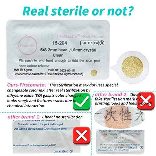 2 Pack Self Use Nose Piercing Gun Safe Nose Piercing Kit Tool Painless and Allergy Free Nose Piercer with Hypoallergenic Nose Studs