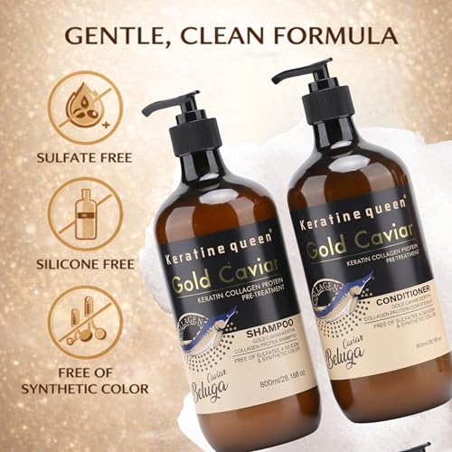 Zebrany Caviar Shampoo & Conditioner Set - 800ml, Sulfate-Free