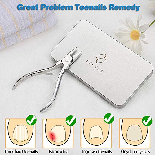 FERYES Toenail Clippers for Thick & Ingrown Nails