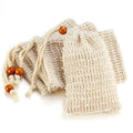Natural Sisal Soap Saver Bag - Exfoliating Mesh Pouch (4 Pack)