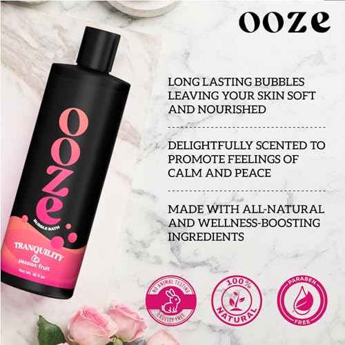 OOZE Bubble Bath Set for Women (16oz ea) Lavender, Eucalyptus & Passion Fruit - Bath and Body Spa Gift Set, Spa Gift for Her - Zero Parabens, Cruelty-Free, Made in The USA