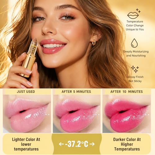 Pink PH Color Changing Lipstick & Tinted Lip Balm for Mature Lips - 1PCS
