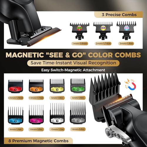Professional Cordless Hair Clipper & Trimmer Set for Men