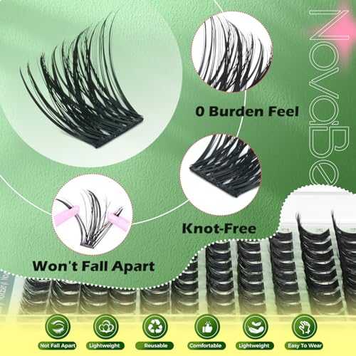 Enchantress Short Lash Clusters Kit 8-14mm with Bond & Remover
