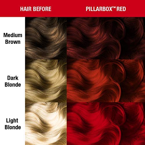 MANIC PANIC Classic Pillarbox Red Semi Permanent Hair Color - True Red Hair Dye for Women & Men That Lasts 4-6 Weeks - Vegan, Ammonia & Cruelty-Free - Create & Mix Custom Shades (4oz / 2pk)