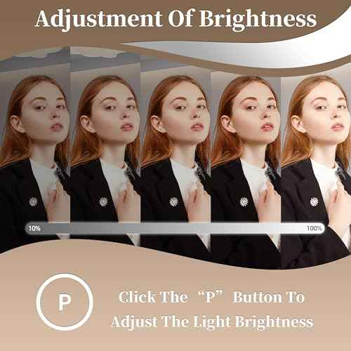 16.9"x 14"Lighted Makeup Mirror,Vanity Mirror with Lights,Three Color Lighting Modes, and 10X Magnification Mirror, Smart Touch Control, 360¡ÆRotation White