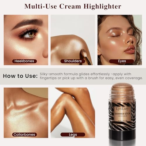 LyriLory Creamy Highlighter Stick - Coconut Oil Shimmer