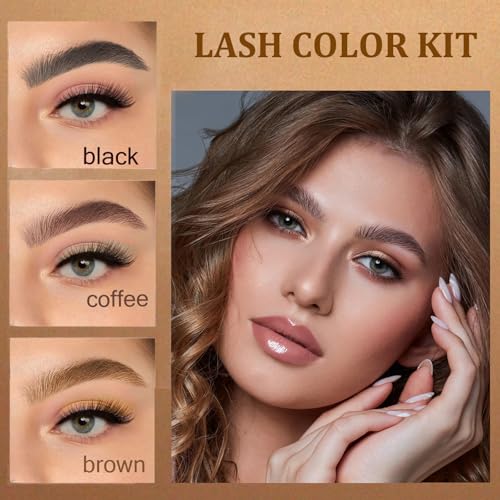 Eyelash & Eyebrow Tint Kit - Professional Color, Waterproof
